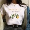 Damen T-Shirt Kleidung Damen Oberteil Mode Design Zitronenprint Kurzarm Druckkleidung Ästhetische Kleidung