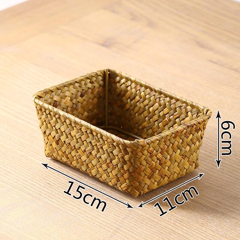

ZISIZ Handmade Seagrass Desktop Storage Basket
