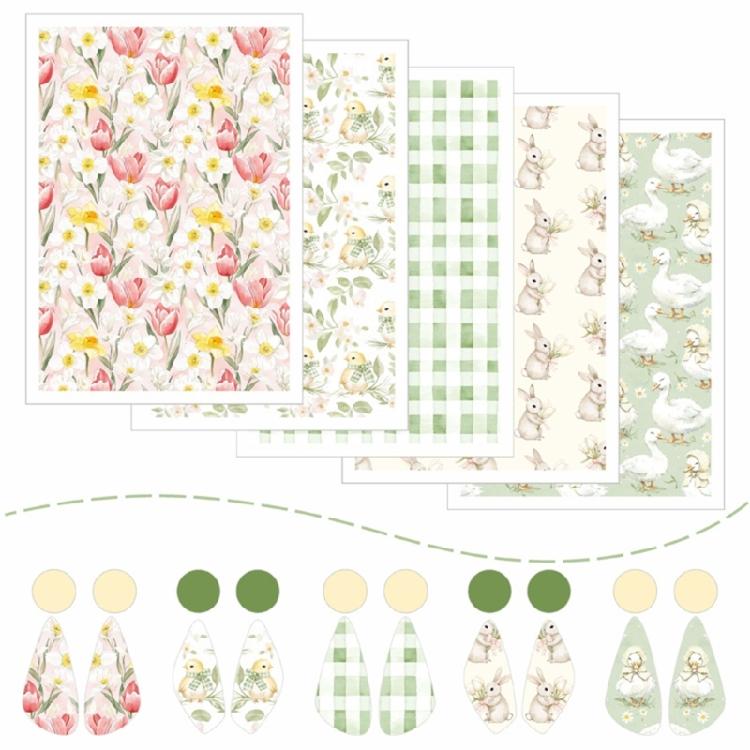 Simple Easter Themed Water Decal Paper Water Slide Stickers Paper Texture Suitable for Creative Crafting Art Projects