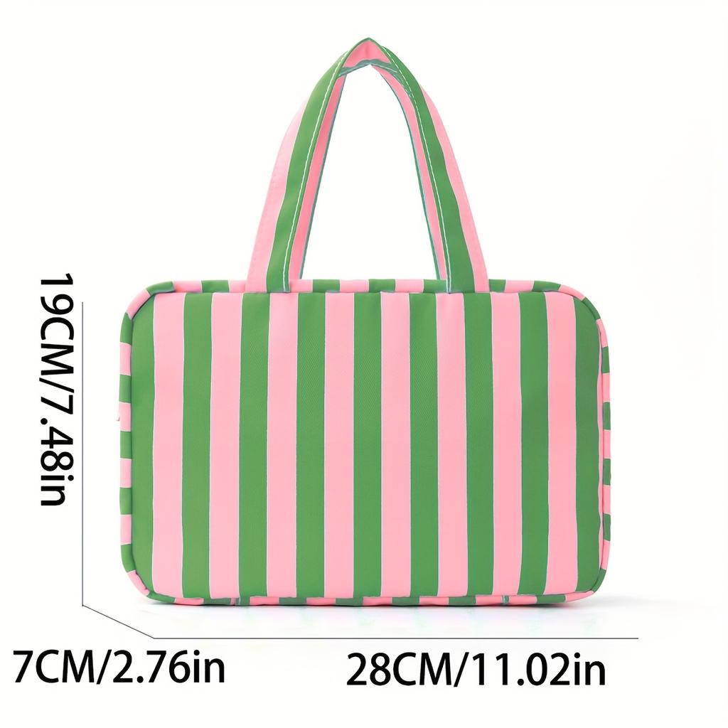 1pc Large Capacity Elegant Travel Cosmetic Bag Suitable for & - Polyester Storage, Spacious for Business Trip, Daily Use, Gift