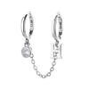 925 Silver 925 Earrings H Connect E039 One-Touch Ring