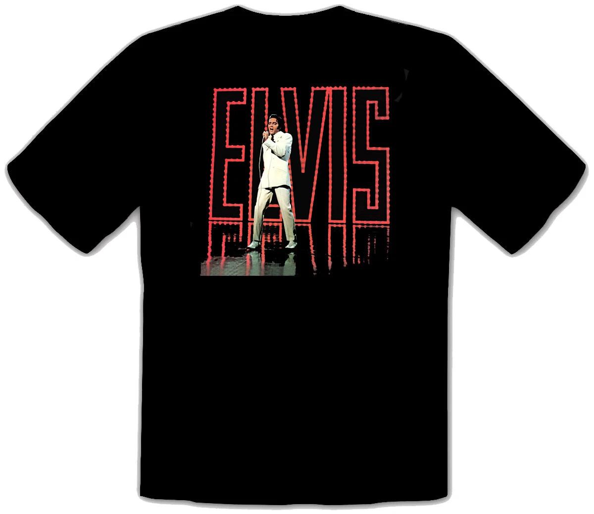 Elvis Presley Rock`nRoll Rock Music BLACK T-Shirt -027- S