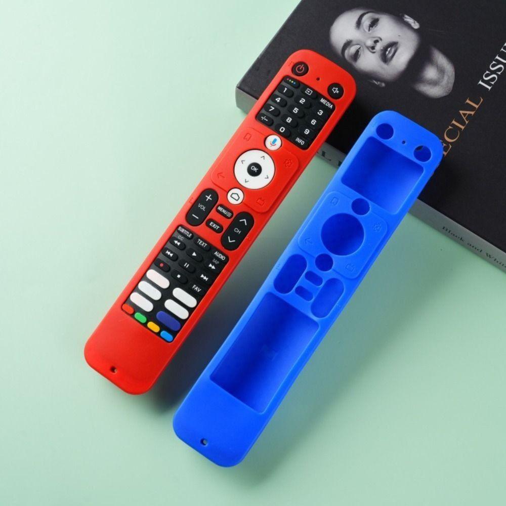 Silicone Protective Case with Lanyard Shockproof Soft Shell Protector for Haier Smart TV Remote Control HTR-U32