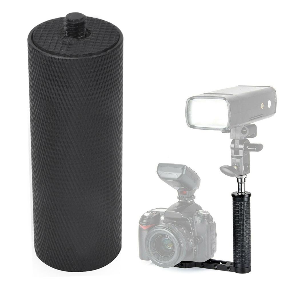 Black Aluminium Alloy Flash Light Hand Grip LED Lamp Handle with 1 4 Inch Screw Interface for DSLR Camera Camcorder