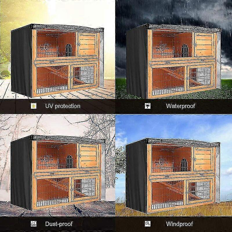 Dust Proof Rabbit Hutch Cover, Betterlife Easy Assemble Diy Pet Hutch Cover Moistureproof Double Layer Rabbit Envelope Roommates1 Pcsblack Christmas