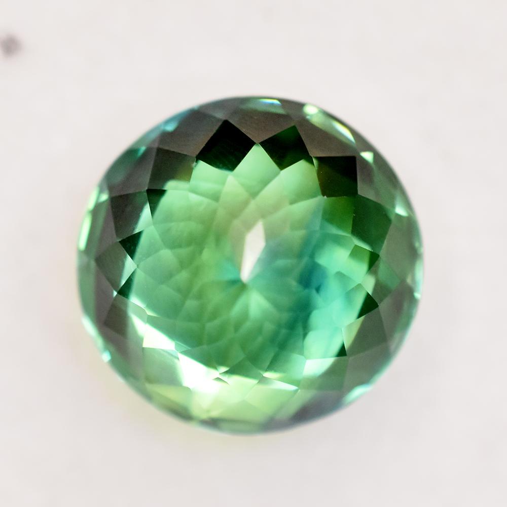 Bluish Green Grandidierite Natural 44.45 Ct Round Certified Beautiful Gemstone