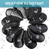 12Pcs PU Leathers Golfs Iron Head Cover with Big Number for Long Golfs Club Head