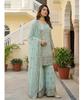 Women Designer Faux Georgette Sharara Salwar Suit Indian Bollywood Party Wear Salwar Kameez