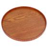 Wood Serving Tray Round Durable Simple Elegant Style Wide Application Glossy Surface Stable