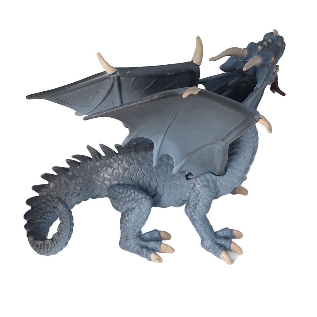Dragon Model Figure Blue Plastic Vivid Cute Style Educational Dragon Figurines for Toys Decoration