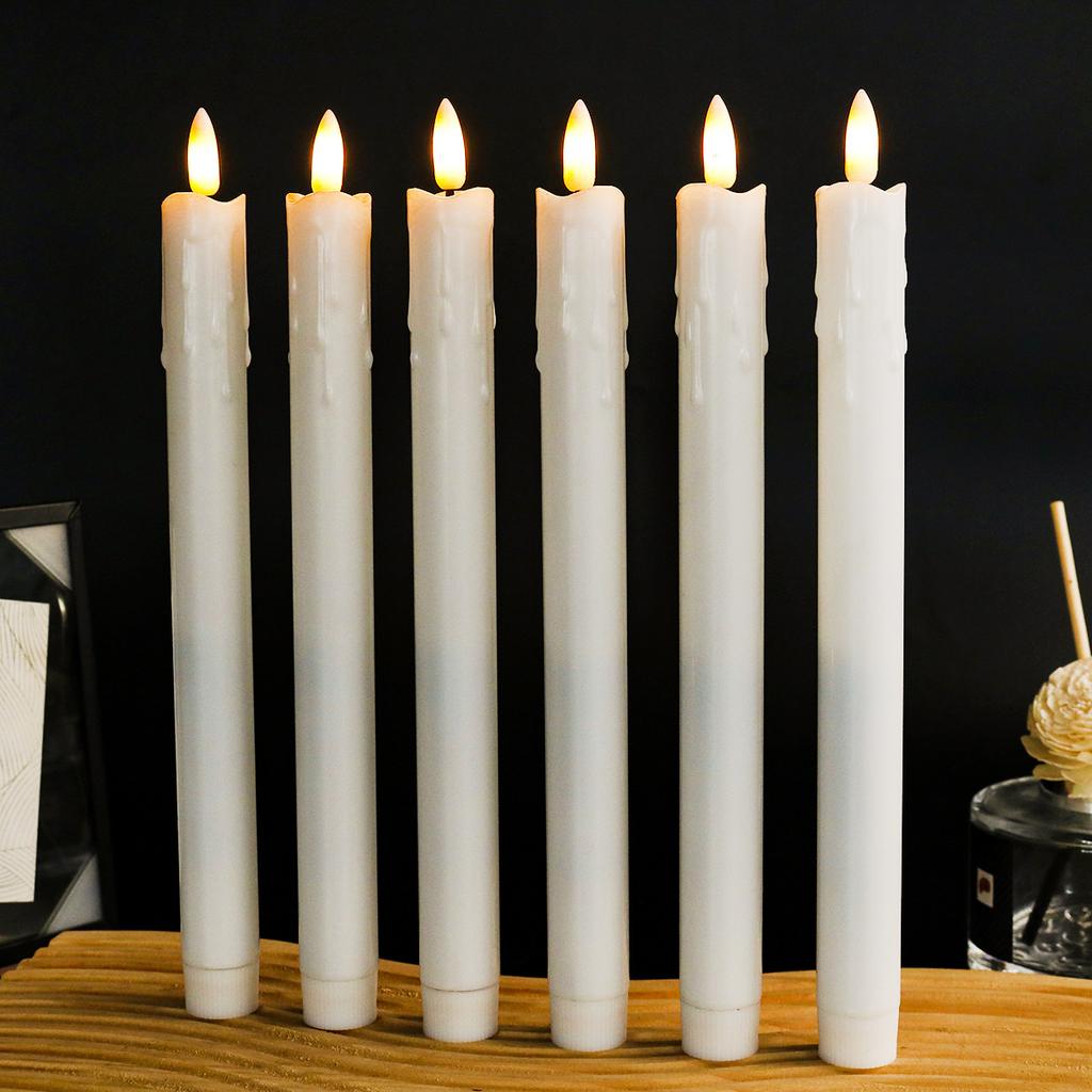 6Pack Valentine's Day Wedding Glow Tea Candles Religious Christmas Party Supplies Home Decoration LED Candle Lights