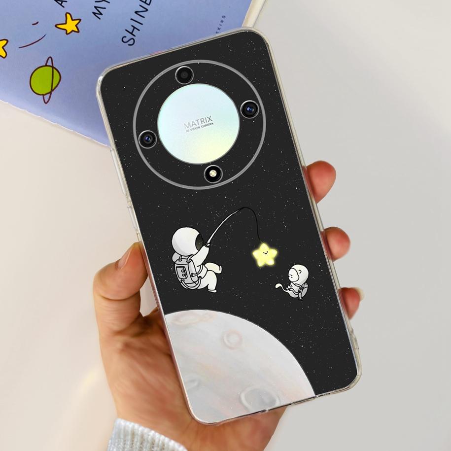 For Honor X9b 5G Case 2023 Fashion Flower Clear Silicone Soft Back Cover For Honor X9a RMO-NX1 Funda HonorX9 X 9 X 9B X 9A Coque