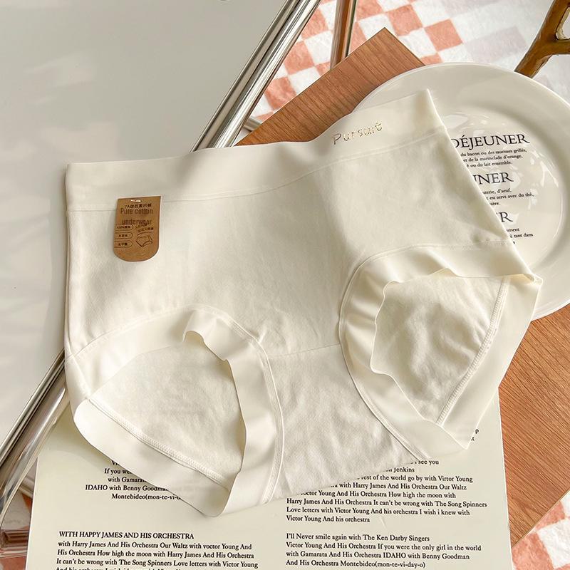 

«60 шт. 7A антибактериальное женское нижнее белье из чистого хлопка со средней посадкой» L [100-130 lbs] белый