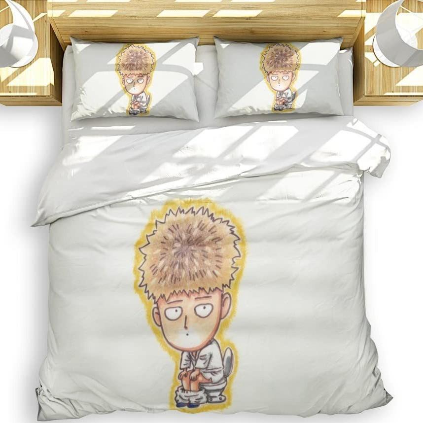 Anime One Punch Superman Bedding Three-Piece Quilt Cover