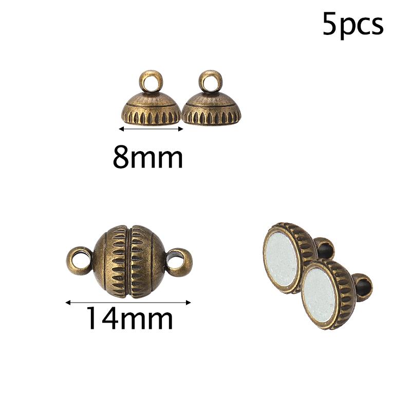 Louleur Round/Heart Strong Magnetic Clasps Magnet End Clasp Connectors for Jewelry Making DIY Bracelet Necklace Accessories