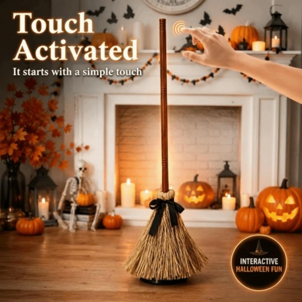 Mozgó Söprűseprű Boszorkányseprű Hangra Aktiválódó Kísérteties Táncoló Söprű Halloween Party