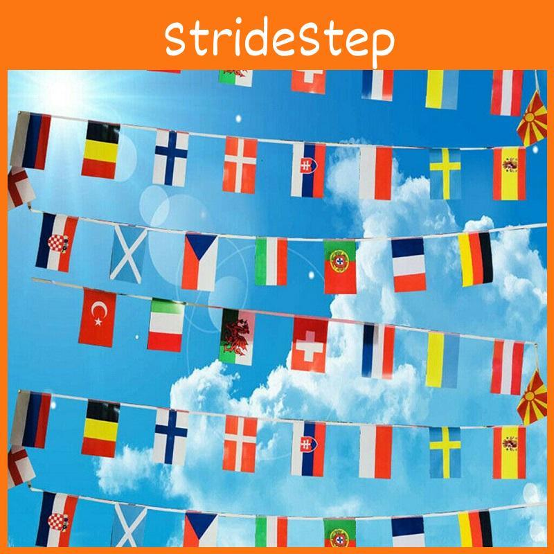 Lebhafter Euro 2021 Wimpel 10m Polyesterflaggen für internationale Fußballdekoration