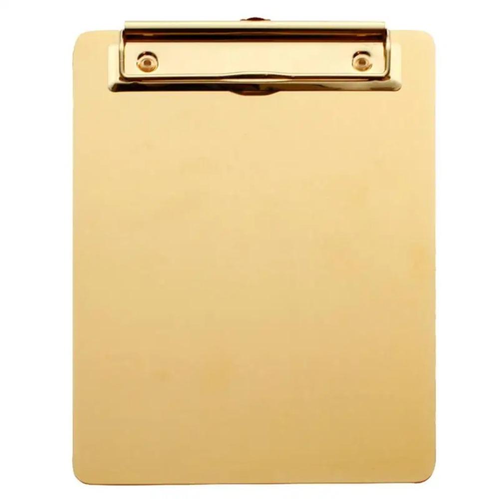 

Golden Paper Organizer Durable File Folder Portable Writing Clipboard School S золотой