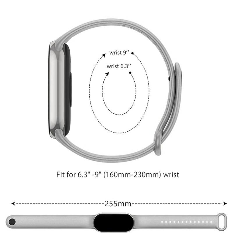 Silicone Strap for Xiaomi Mi Band 9 8 Strap NFC Sport Metal-plug Rubber Bracelet Wristband For Xiaomi Smart Band 8 Accessories