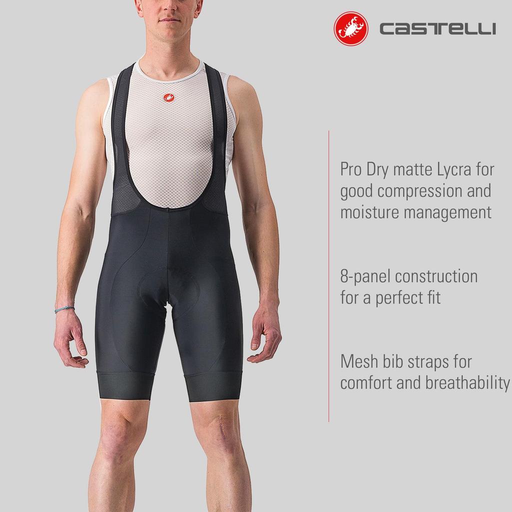 Cyklistické kraťasy s laclem Castelli Entrata 2 pro silniční gravel velikost Small pánské & Kola, I, Černá,