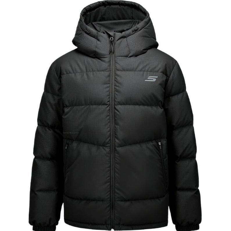 Skechers Comfort Sports Series Solid Color Hooded Warm Down Jacket Men Outerwear P425M032-0018 S