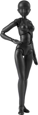 TAMASHII NATIONS DX SET 2 Black Color 135mm Movable Figure S.H.Figuarts Body-chan (Solid Ver.) Approx. ABS&PVC