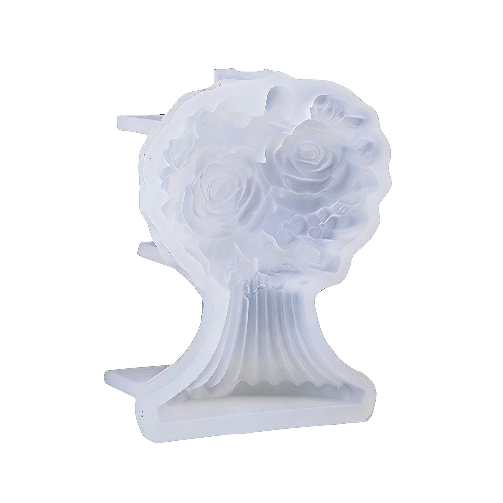 

Rose Bride Silicone Molds Baking Tool for Handmade Scented Candle Soap Chocolate Wedding Decoration and Resin Casting