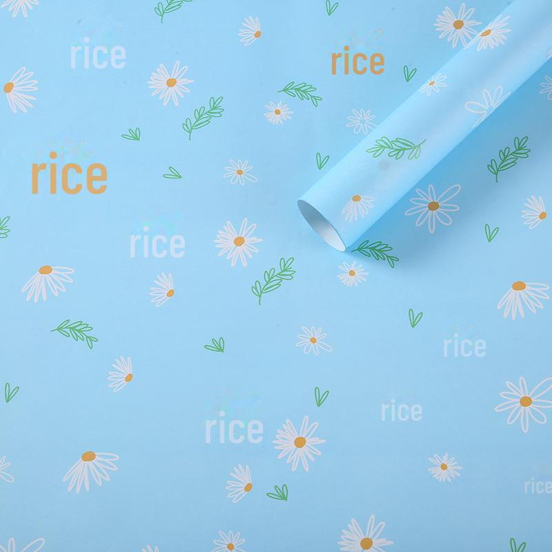Chic White Kraft Wrapping Paper: Cute Bouquet & Book Cover