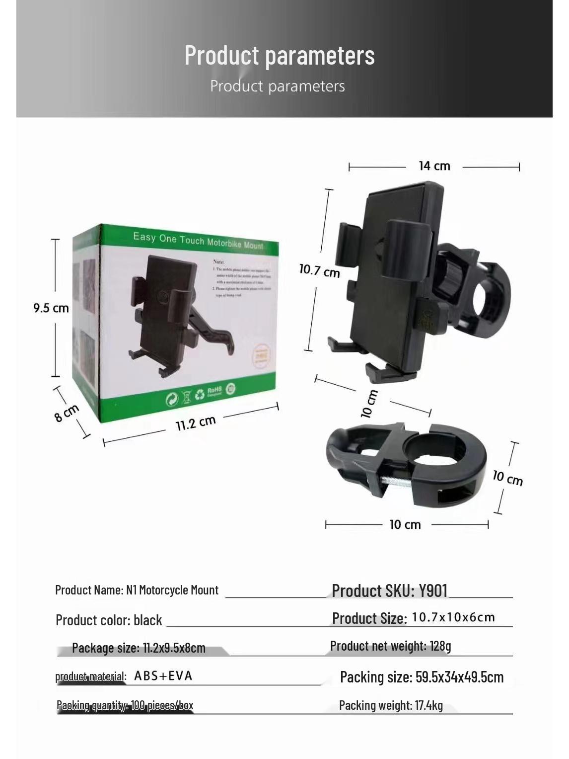 

2026 Motorcycle Electric Scoote Phone Holder: Shockproof, Vibration-Resistant, Rotating & Universal for Delivery Riders