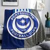 1PC Portsmouth Football Club Patterned Flannel Blanket Suitable For All Seasons for Home Decor Warmth and Comfort Gifts Holiday Present