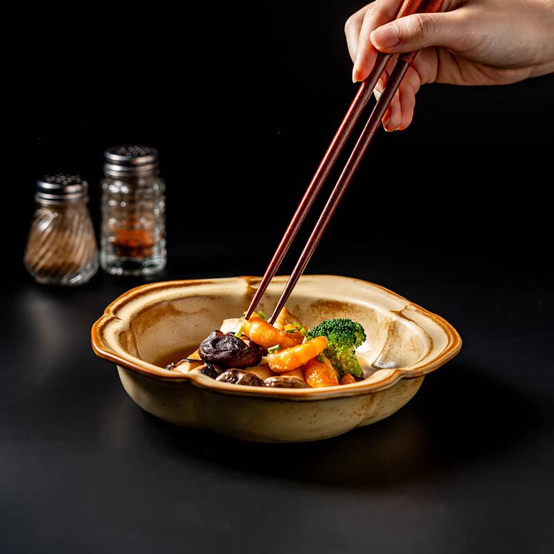 Japanese Style Ceramic Deep Dinner Plate