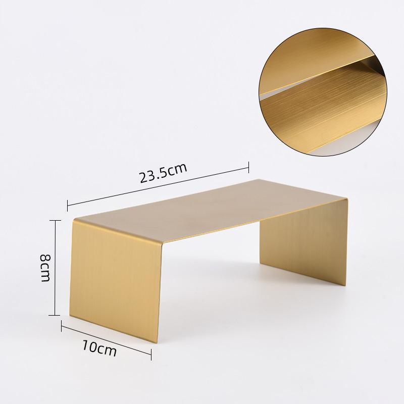 Metal Shoe Handbag Display Riser Stand Stainless Steel Shoe Bag Riser Holder Jewelry Display Riser Shelf Showcase Fixtures