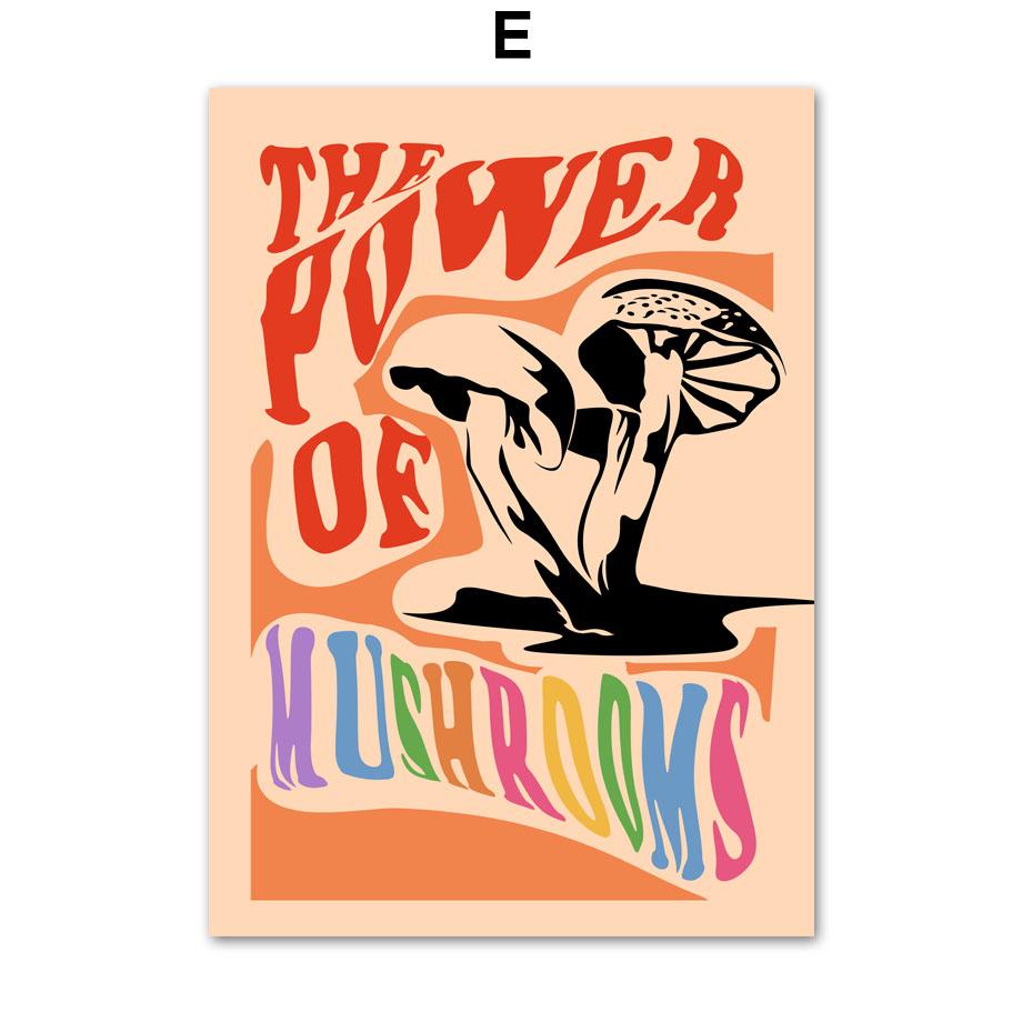 Imprimeuri de artă de perete Pictură pe pânză Portocaliu și galben la modă Retro Cool Trippy Disco Nordic Poster Decor Imagini pentru camera de zi