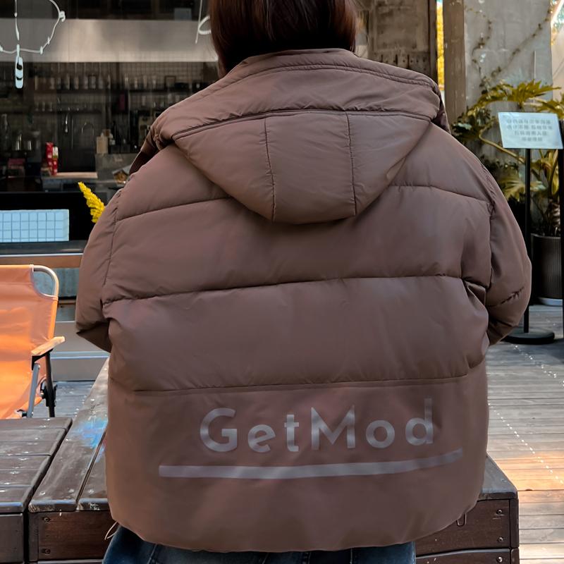 Módní zimní bundy dámské krátké parky s kapucí volné silné teplé svrchní oděvy ležérní dámské kabáty