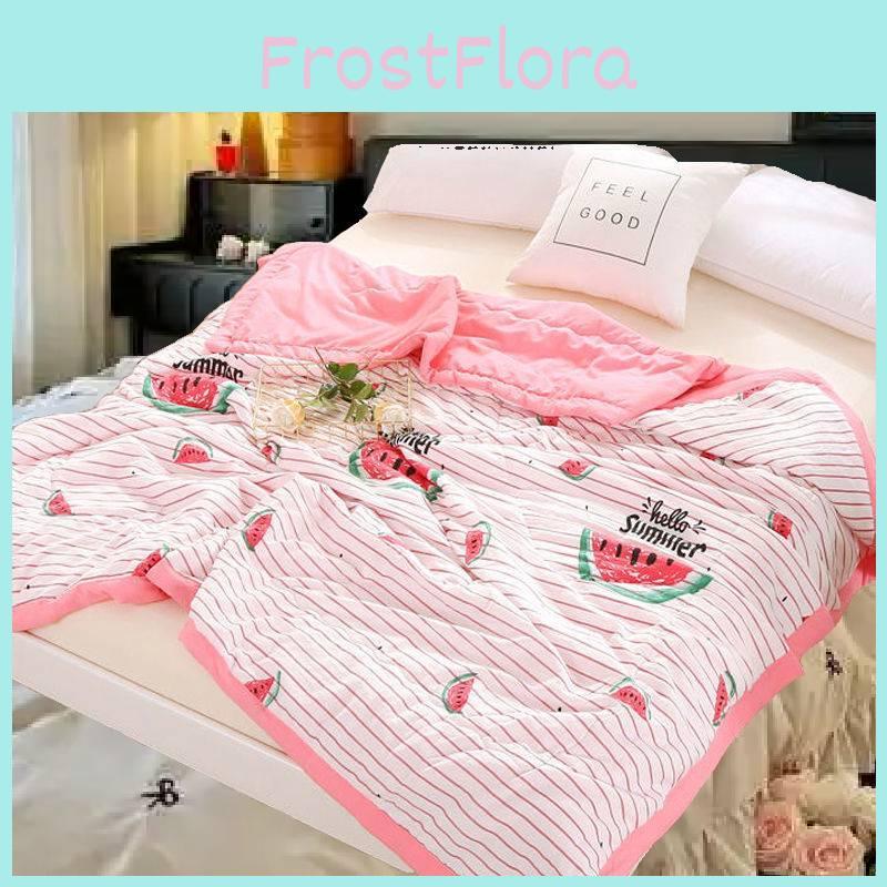 Washed Printed Watermelon Cotton Summer Air Conditioning Quilt For Bedroom Gift