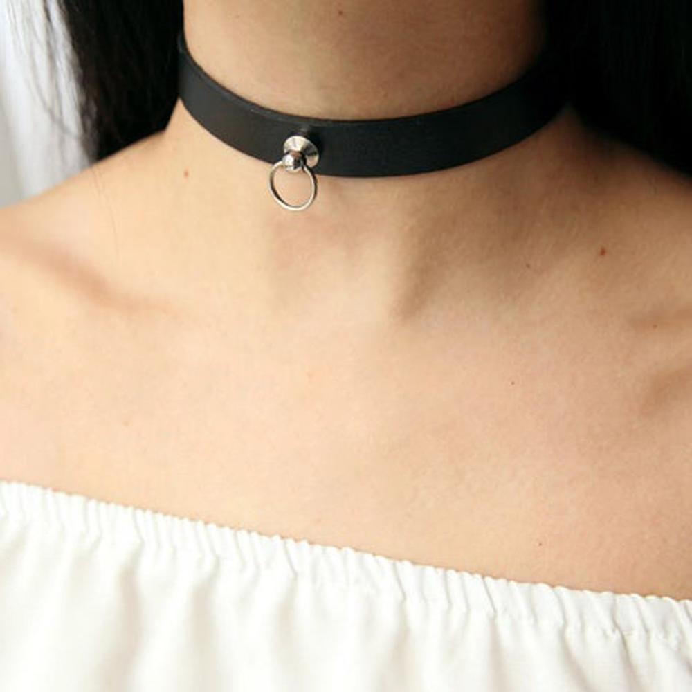 Collier choker gothique noir pour femmes Collier Fahsion Choker gothique hommes Punk rock choker en cuir emo Harajuku Bijoux Steampunk
