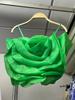 Summer Women's Camisole Vacation Style Stereoscopic Floral Camisole Tank Top Chic Peplum Short Top