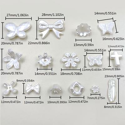Pro výrobu šperků, texturované ABS imitace perel, volné korálky, DIY přívěsek, motýl, květina, náhrdelník, náramek, ručně vyrobený materiál