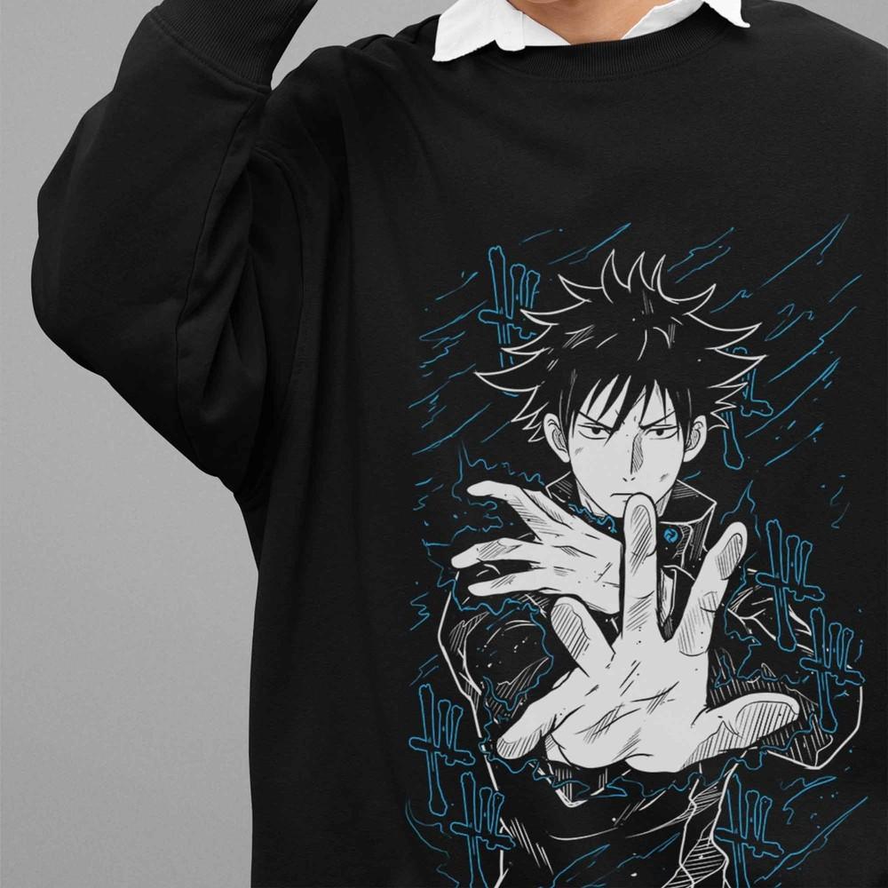 

Jujutsu Kaisen Sweatshirt Megumi Fushiguro Sweater JJK Anime Pullover Sukuna 4XL