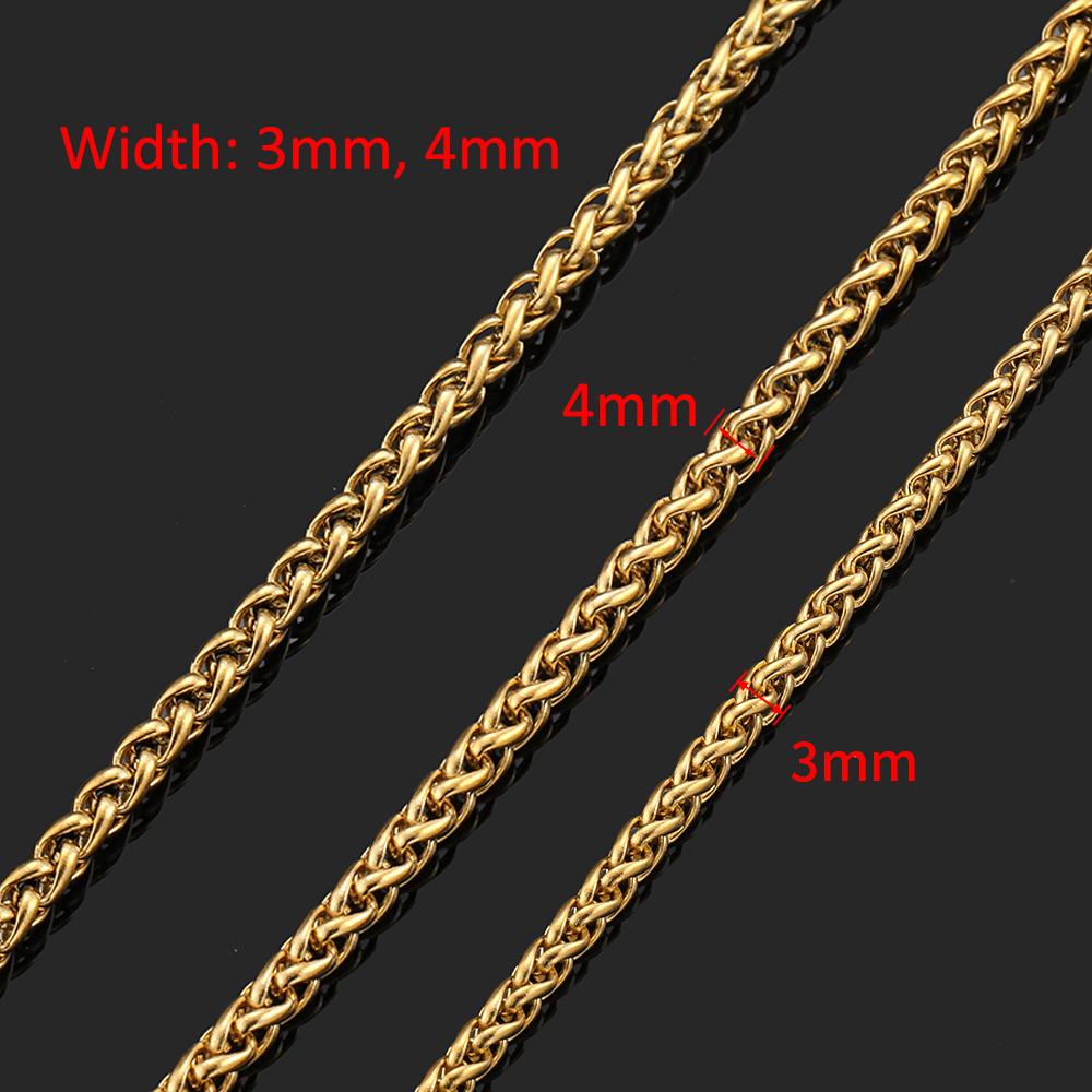 1M/2M Stainless Steel Keel Chains Thick Link Chain for Necklace Bracelet DIY Jewelry Making Handmade Accessories Wholesale