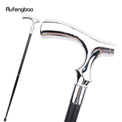 Weißer T-Form Mode Gentleman Gehstock Dekorativer Stock Cospaly Vintage Party Modischer Spazierstock Krummstab 92cm