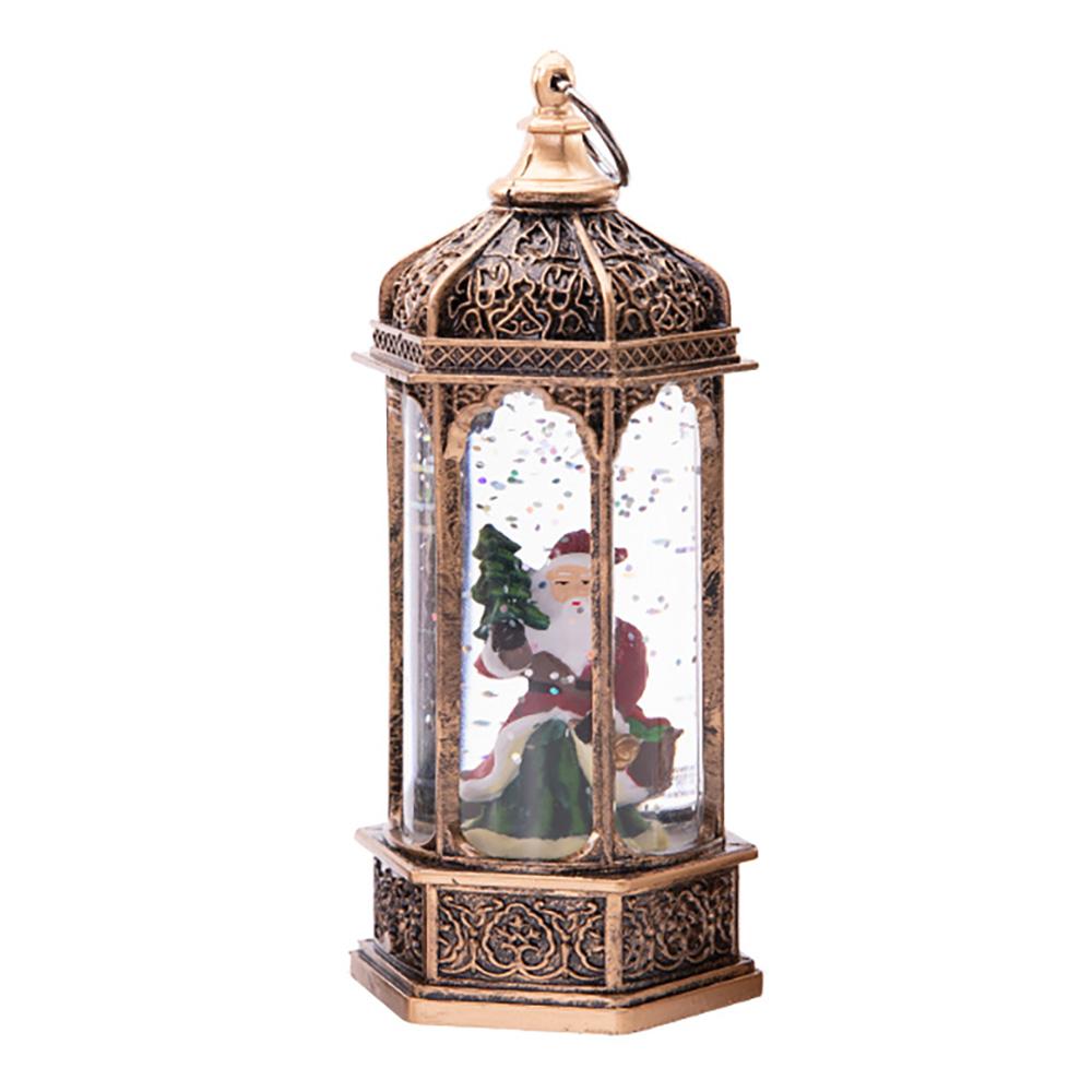 T02C!Snow Globe Lantern Christmas Water Snow Glitter Globe Lantern Decor Forchristmas Festival For Kids Optimal Gifts 14 X 5,5 X