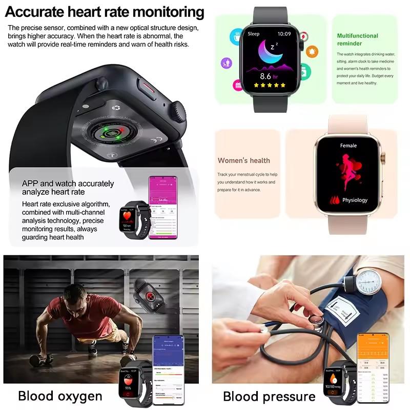 Smart Watch Dial Answer Calls Calorie Tracking 24 Hour Heart Rate AI Music Playback Bluetooth Call Men Health Smart Watches Woman Step Count
