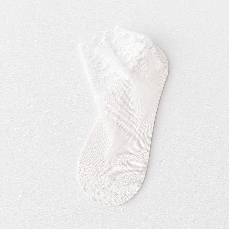 Women's Lace Breathable Cotton Low-Cut Socks - Invisible, Sweat-Absorbent, Summer Style