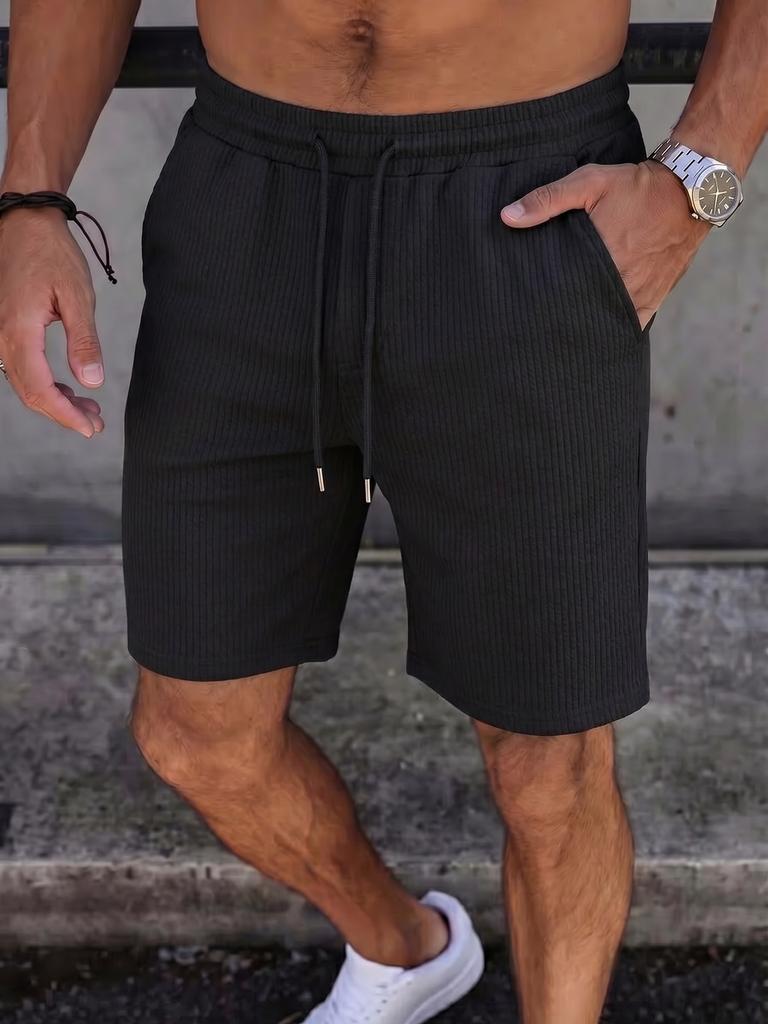 Mens Summer Jacquard Loose Casual Sports Beach Shorts