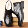 Men's Winter Formal Cotton-Leather High Top Shoes with Zipper - Warm, Non-Slip, and Business Casual.