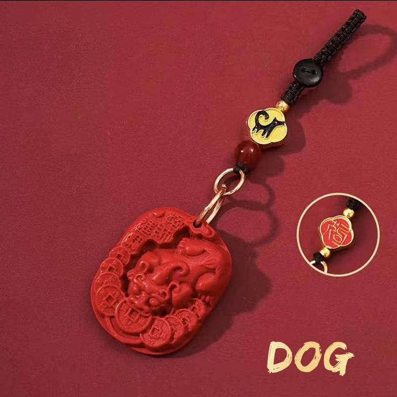 Chinesischer Stil Zwölf Tierkreiszeichen Pixiu Schlüsselanhänger Anhänger Für Frauen Männer Glücklich Rot Pixiu Auto Schlüsselanhänger Exquisites Taschendekor Accessoire Geschenk