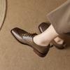 Fashion Fashion Women Pumps High-heeled Shoes Office Ladies Vintage Genuine Leather Lace-Up Thick Heels Shoes Woman 2025 Spring Summer