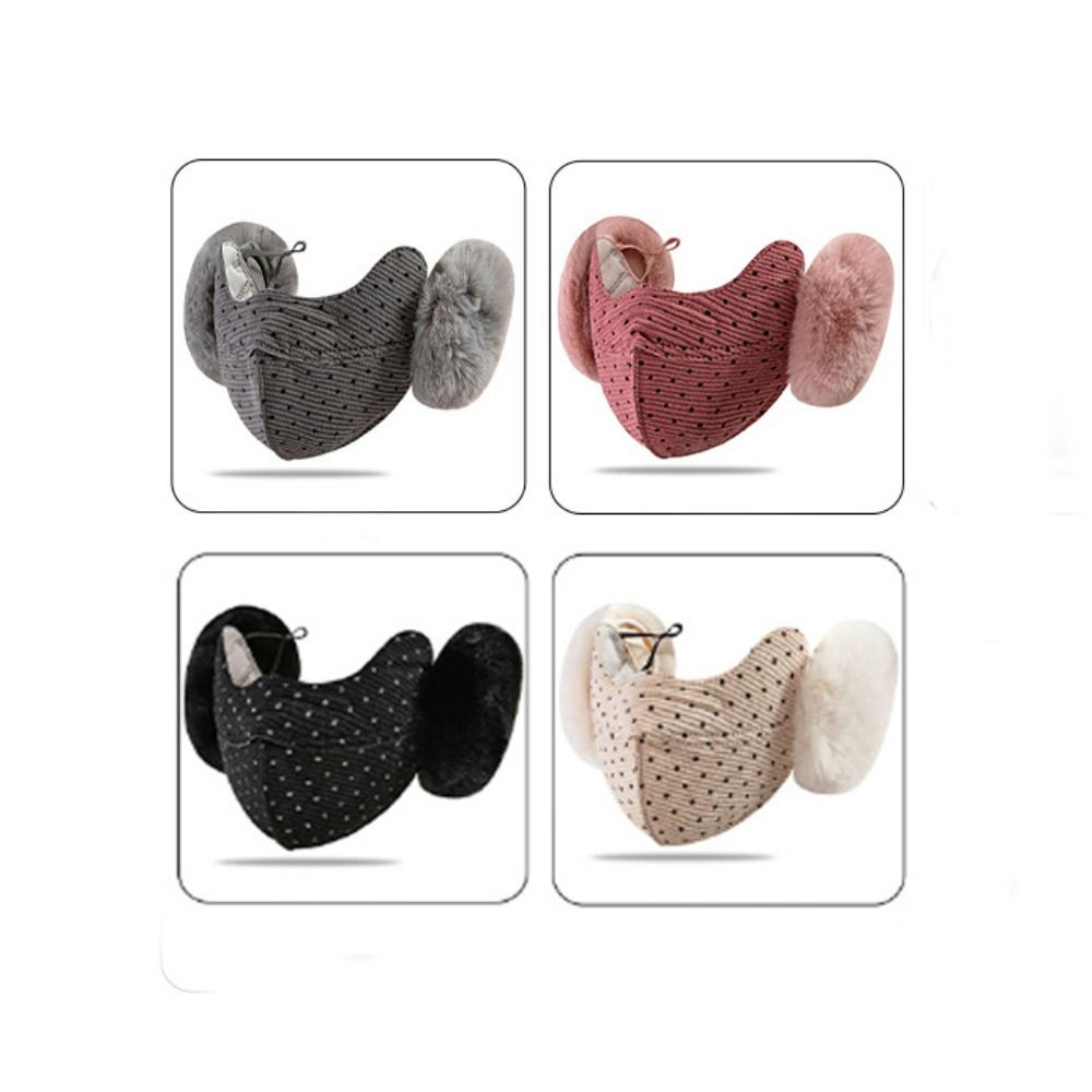 Windproof Fleece Winter Mask Autumn Winter Cycling Earflap Simple Thermal Earmuffs Mask