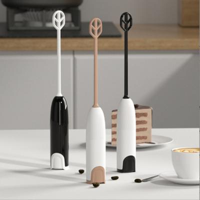 Mini-Milchaufschäumer, handgehaltener Schaumbereiter, batteriebetrieben, Ein-Tasten-Start, abnehmbarer, kabelloser Eiermixer, Kaffee